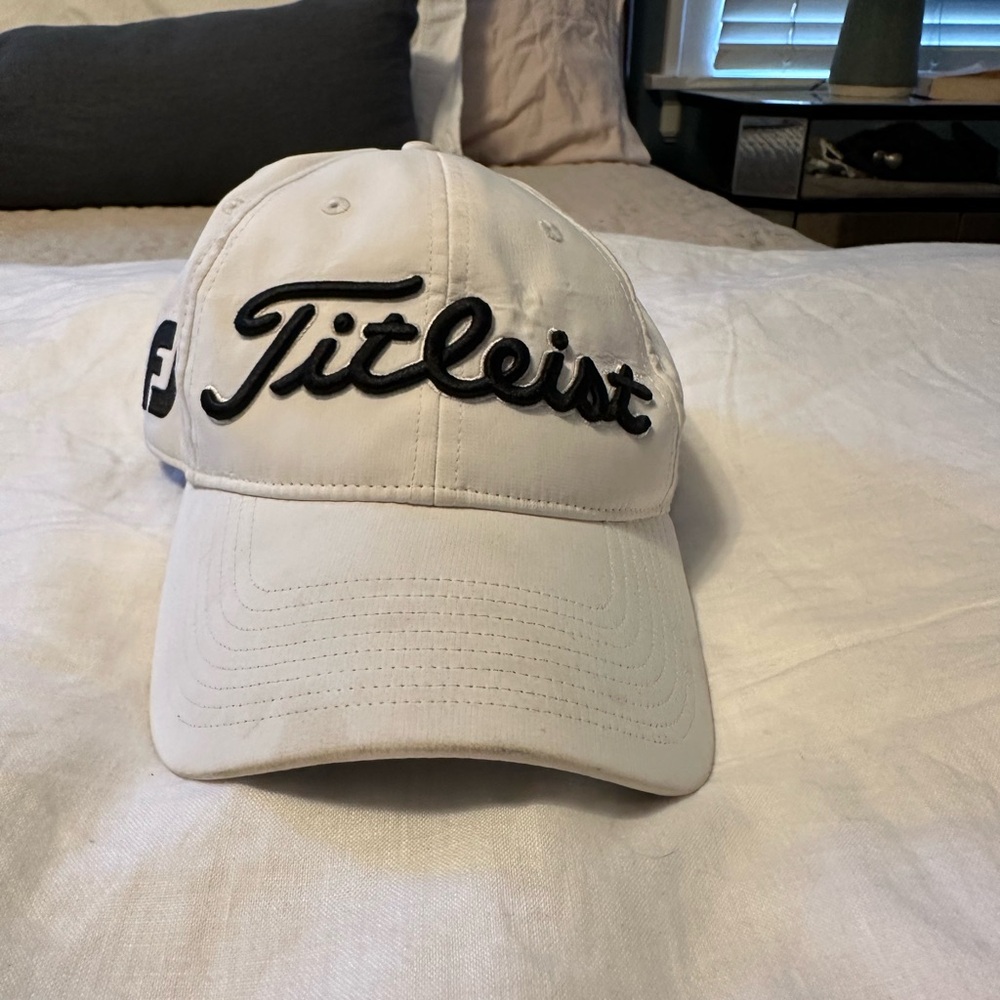 Titleist White Cap with Black Logo